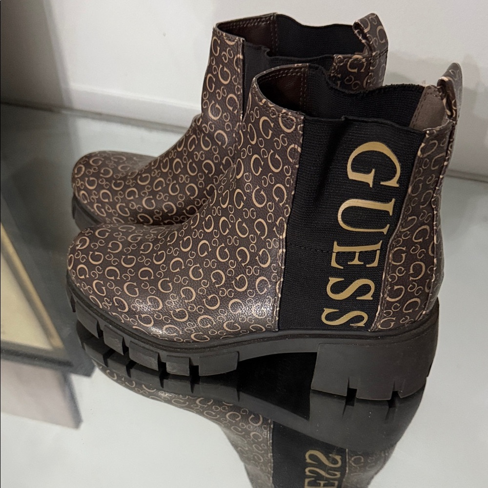 Guess Women's Logo Patterned Ankle Boots